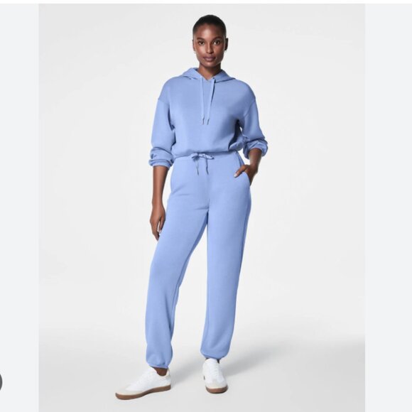 Spanx | AirEssentials Matching Set Cinched Hoodie & Joggers Cornflower Size M/L - Picture 2 of 16